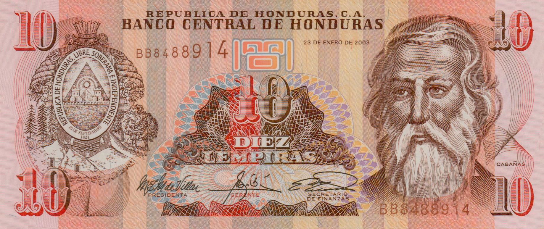 Honduras 10 2012 UNC Front P-99/a